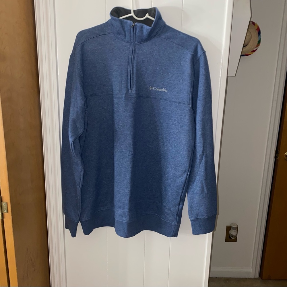 Columbia Men's Hart Mountain II Carbon Heather 1/2 Zip Long Sleeve. Size M - Picture 2 of 6